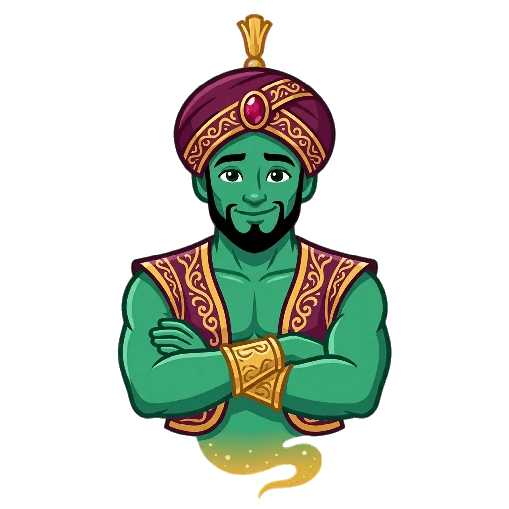 The Plan with Genie mascot
